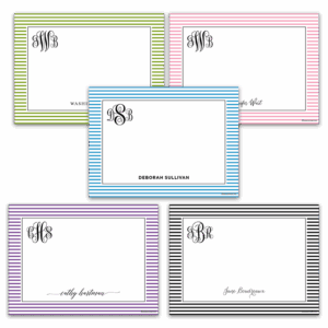 Preppy Stripe Notecards - Set of 20