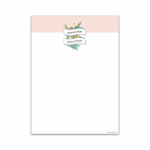 Floral Banner Notecards - Set of 20