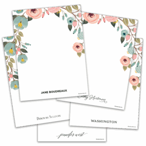Ms. Floral Tall Notecards - Set of 20