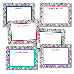 Patternly Plaid Notecards - Set of 20